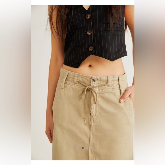 NWOT • Free People Chino Maxi Skirt - Picture 3 of 8